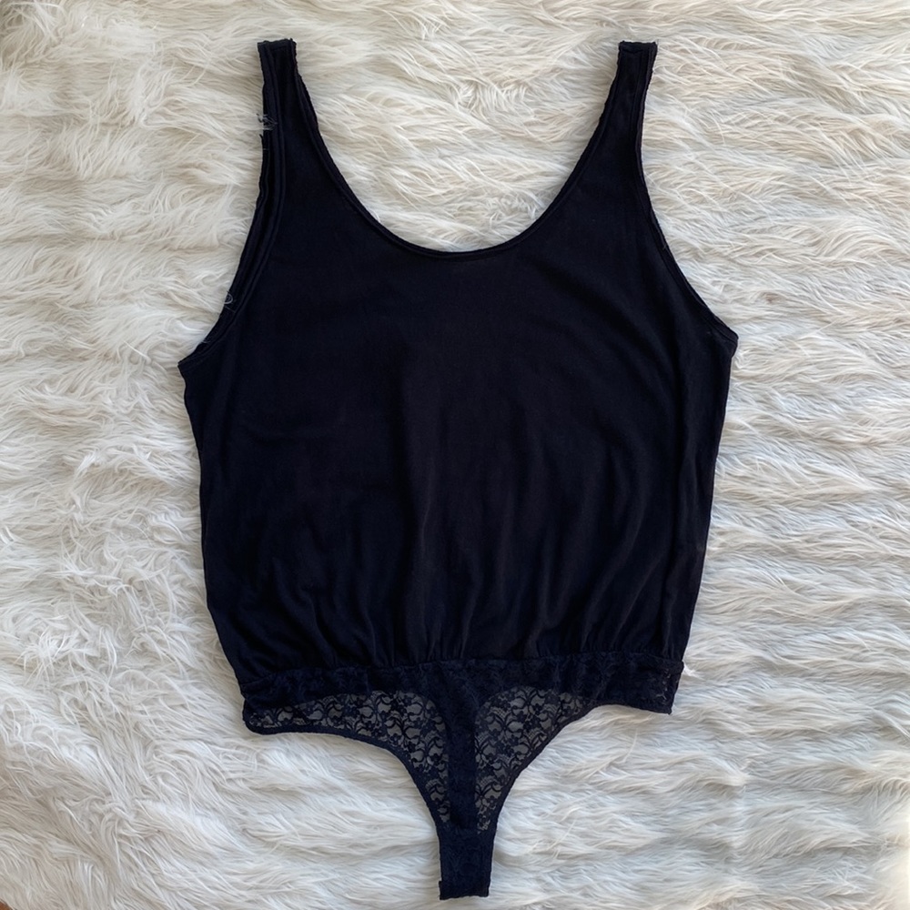 Free People | Sydney Lace Contrast Bodysuit - Picture 9 of 15